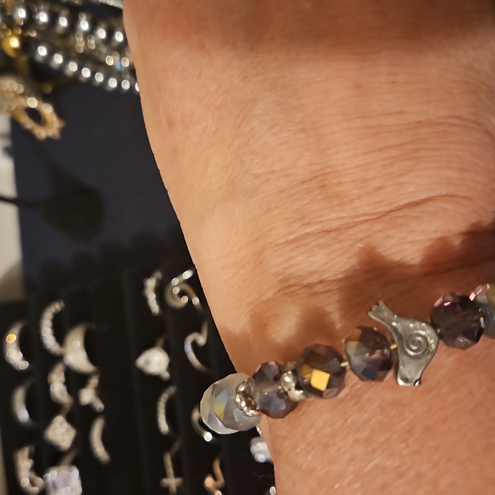 Alex and Ani double wrap beaded bird Bracelet - Picture 3 of 7
